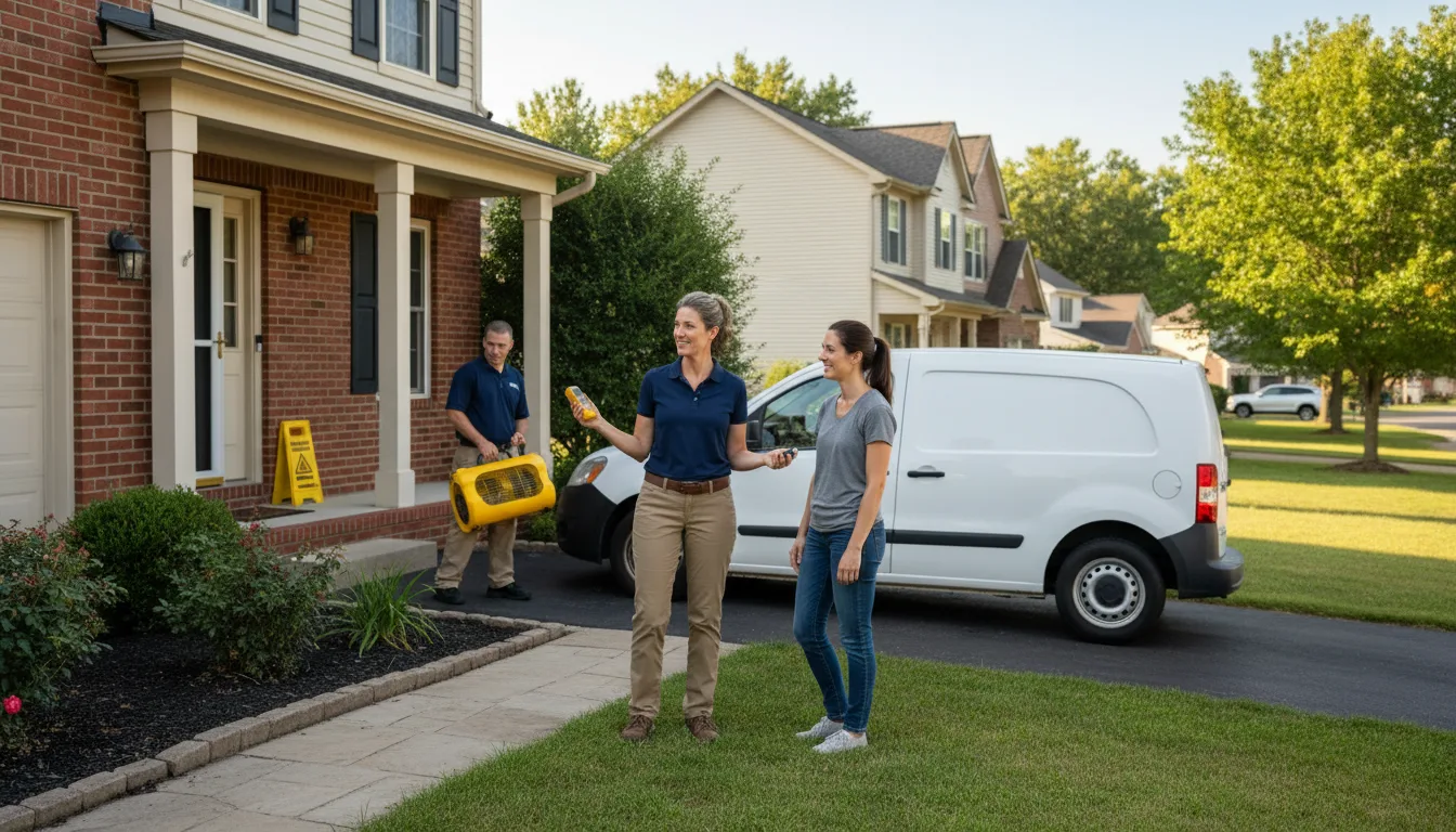 Residential water damage restoration in State Line, PA